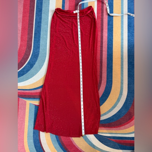 Meshki maxi sequin skirt red - Picture 3 of 5